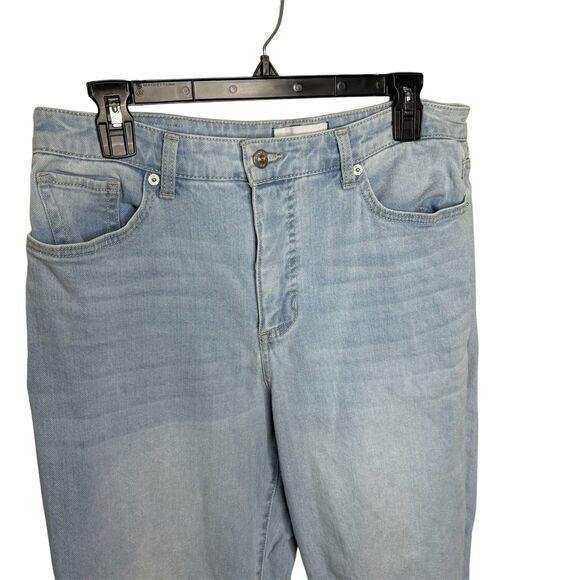 Crown & Ivy Whisker Straight Blue Light Wash Cotton Blend Denim Size 10R Women - Picture 5 of 6